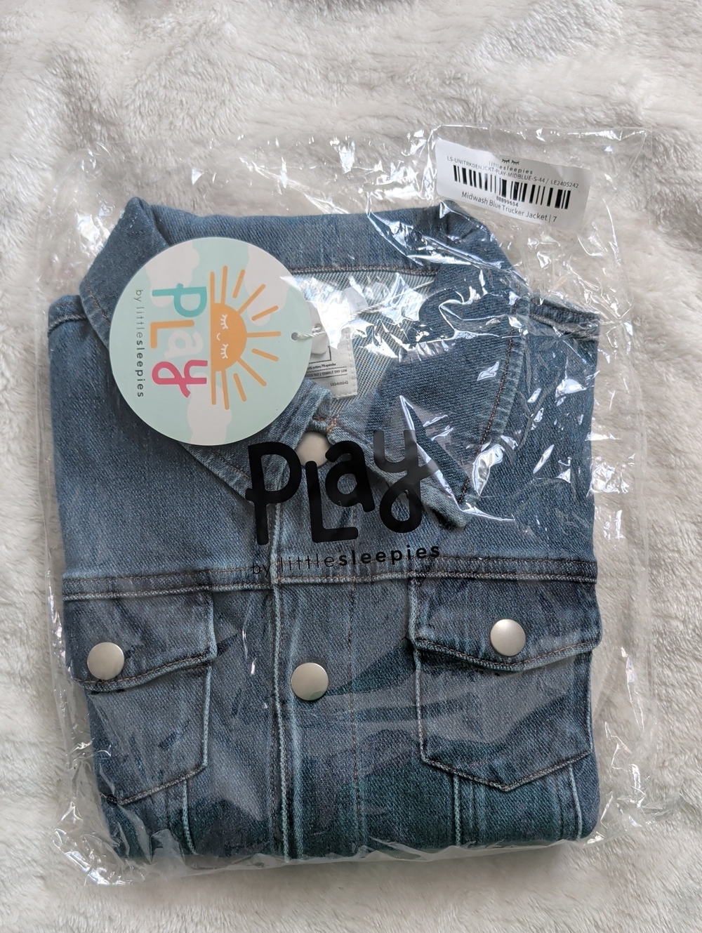 Play By Little Sleepies Signature Midwash Blue Trucker Jacket